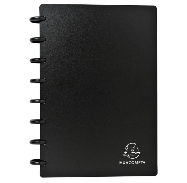 Porte-cartes de visite à anneaux A5 noir EXACOMPTA