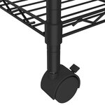 vidaXL Étagère de rangement 5 niveaux roues 75x35x155 cm Noir 250 kg