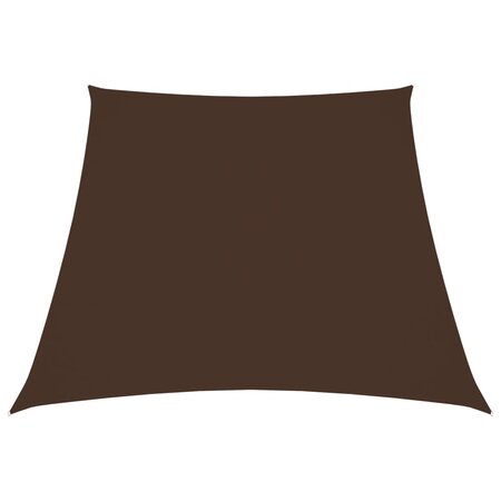 vidaXL Voile de parasol Tissu Oxford trapèze 3/4x3 m Marron