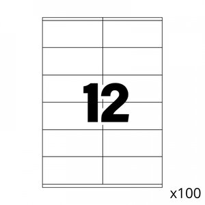 1200 étiquettes multi usages / 100 pages de 12 étiquettes (657)