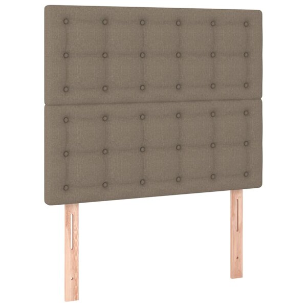 vidaXL Têtes de lit 2 Pièces Taupe 100x5x78/88 cm Tissu