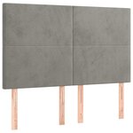 vidaXL Cadre de lit avec tête de lit Gris clair 140x190 cm Velours