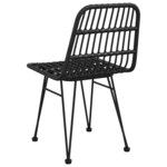 vidaXL Chaises de jardin lot de 2 Noir 48x62x84 cm Résine tressée