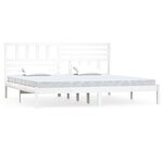 vidaXL Cadre de lit Blanc Bois de pin massif 200x200 cm