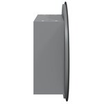 vidaXL Armoire de salle de bain miroir rond et LED Gris 47x47x17 5 cm