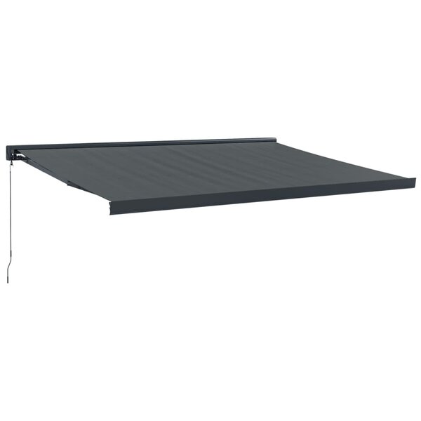 vidaXL Auvent rétractable anthracite 4x3 m tissu et aluminium