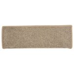 vidaXL Tapis d'escalier auto-adhésifs 15 Pièces Beige foncé 65x21x4 cm