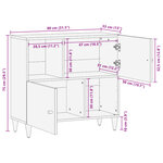 vidaXL Armoire latérale 80x33x75 cm bois massif de manguier