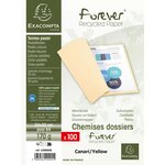 Paquet De 100 Chemises Forever® 170 100  Recyclé - 24x32cm - Jaune - X 5 - Exacompta