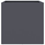 vidaXL Jardinières 2 Pièces anthracite 49x47x46 cm acier