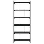 vidaXL Bibliothèque 6 niveaux noir 76x32x192 cm bois d'ingénierie