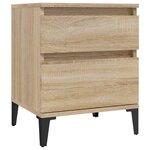 vidaXL Tables de chevet 2 Pièces Chêne sonoma 40x35x50 cm