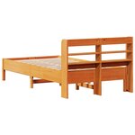 vidaXL Cadre de lit sans matelas cire marron 120x200cm bois pin massif