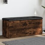 vidaXL Banc de rangement chêne fumé 102x42x45 cm bois d'ingénierie
