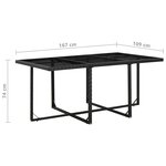 vidaXL Ensemble à manger d'extérieur 11 Pièces coussins poly rotin noir