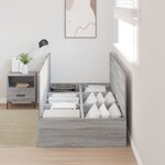 Cadre de lit de rangement vidaXL Gris Sonoma 100x200 cm