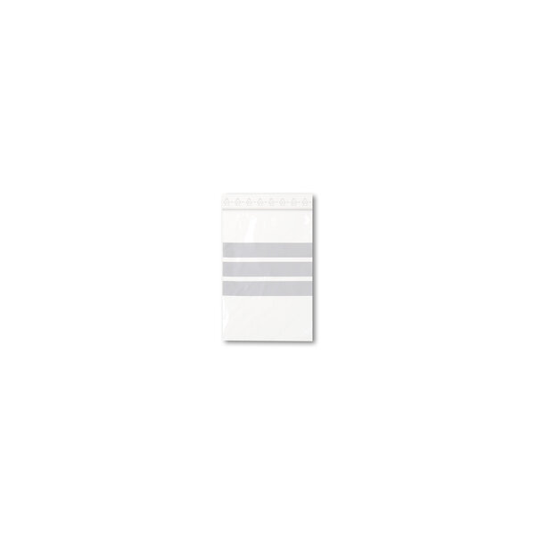 Lot de 1000 sachets plastiques à fermeture zip 120x170mm + 3 bandes blanches