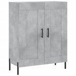 vidaXL Buffet gris béton 69 5x34x90 cm bois d'ingénierie