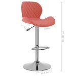 vidaXL Tabourets de bar lot de 2 rose velours