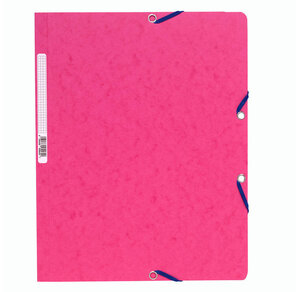 Chemise à élastiques sans Rabats carton 400g 24x32 cm Fuchsia EXACOMPTA