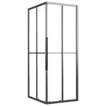 vidaXL Cabine de douche ESG semi-dépoli 90x70x180 cm Noir
