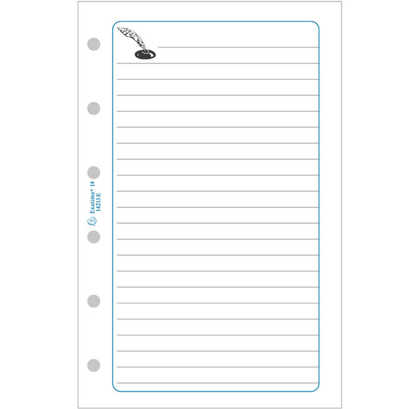 Recharge accessoire Exatime 21 notes 32 feuillets 210x142 mm EXACOMPTA