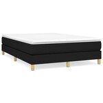 vidaXL Cadre de lit Noir 140x190 cm Tissu