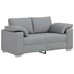 Canapé 2 pièces vidaXL avec coussins en tissu gris clair