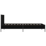vidaXL Cadre de lit noir 100x200 cm bois d'ingénierie et métal