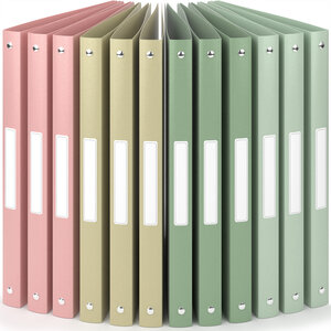 ACROPAQ 12x Classeur A4- 4 Anneaux- Dos 2 5 cm pour 100 feuilles- Étiquettes de Dos- PP- Souple- Résisitants à l'eau- Couleur Terre