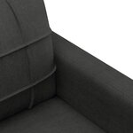 vidaXL Canapé à 3 places Noir 180 cm Tissu