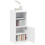 vidaXL Buffet avec lumières LED blanc 41x37x100 cm