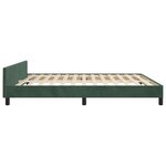 vidaXL Cadre de lit avec tête de lit Vert foncé 160x200 cm Velours