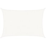 vidaXL Voile d'ombrage 160 g/m² Blanc 3 5x5 m PEHD