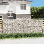 vidaXL Paniers à gabions arqués 4 Pièces 400x30x160/180 cm Fer galvanisé