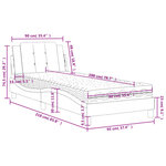 vidaXL Lit avec matelas cappuccino 90x200 cm similicuir