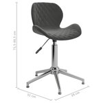 vidaXL Chaises pivotantes à manger lot de 2 gris foncé velours