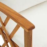 vidaXL Salon de jardin 5 Pièces avec coussins Bois d'acacia solide