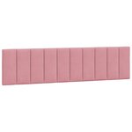 vidaXL Cadre de lit avec tête de lit Rose 200x200 cm Velours