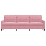 vidaXL Canapé à 3 places Rose 210 cm Velours