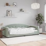 vidaXL Lit de repos gris clair 90x190 cm velours