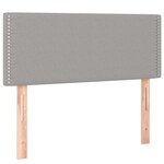 vidaXL Sommier à lattes de lit avec matelas Gris clair 90x200 cm Tissu
