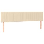 vidaXL Têtes de lit 2 Pièces Crème 90x5x78/88 cm Tissu