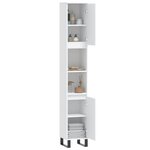 vidaXL Armoire de salle de bain blanc 30x30x190 cm bois d'ingénierie