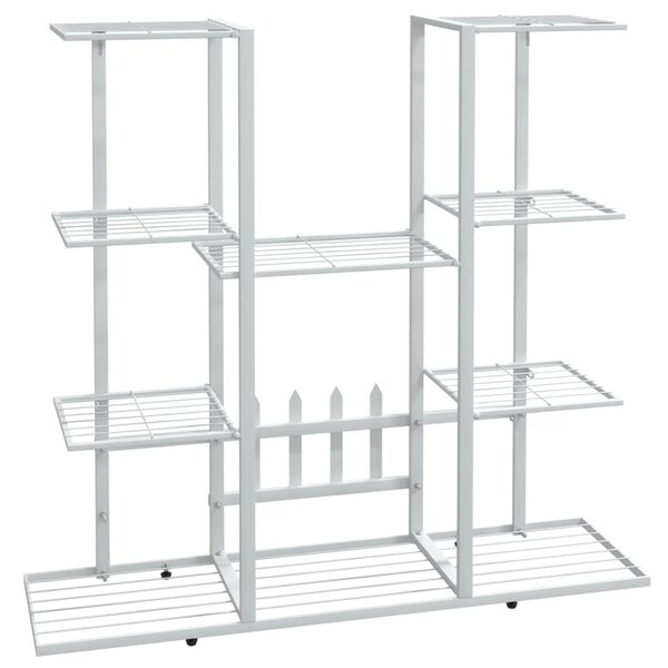 vidaXL Jardinière 94 5x25x89 cm Blanc Fer