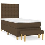 vidaXL Sommier à lattes de lit avec matelas Marron foncé 90x200 cm