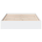 vidaXL Cadre de lit avec tiroirs blanc 140x190cm bois d'ingénierie