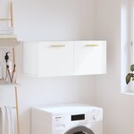 vidaXL Armoire murale blanc 80x36 5x35 cm bois d'ingénierie