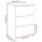 vidaXL Tables de chevet 2 Pièces Gris béton 40x36x65 cm