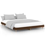 vidaXL Cadre de lit chêne marron 140x200 cm bois d'ingénierie